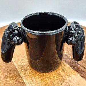 Big Mouth Mug Black Gamer PlayStation Game Over Two Handed Controller Coffee Cup